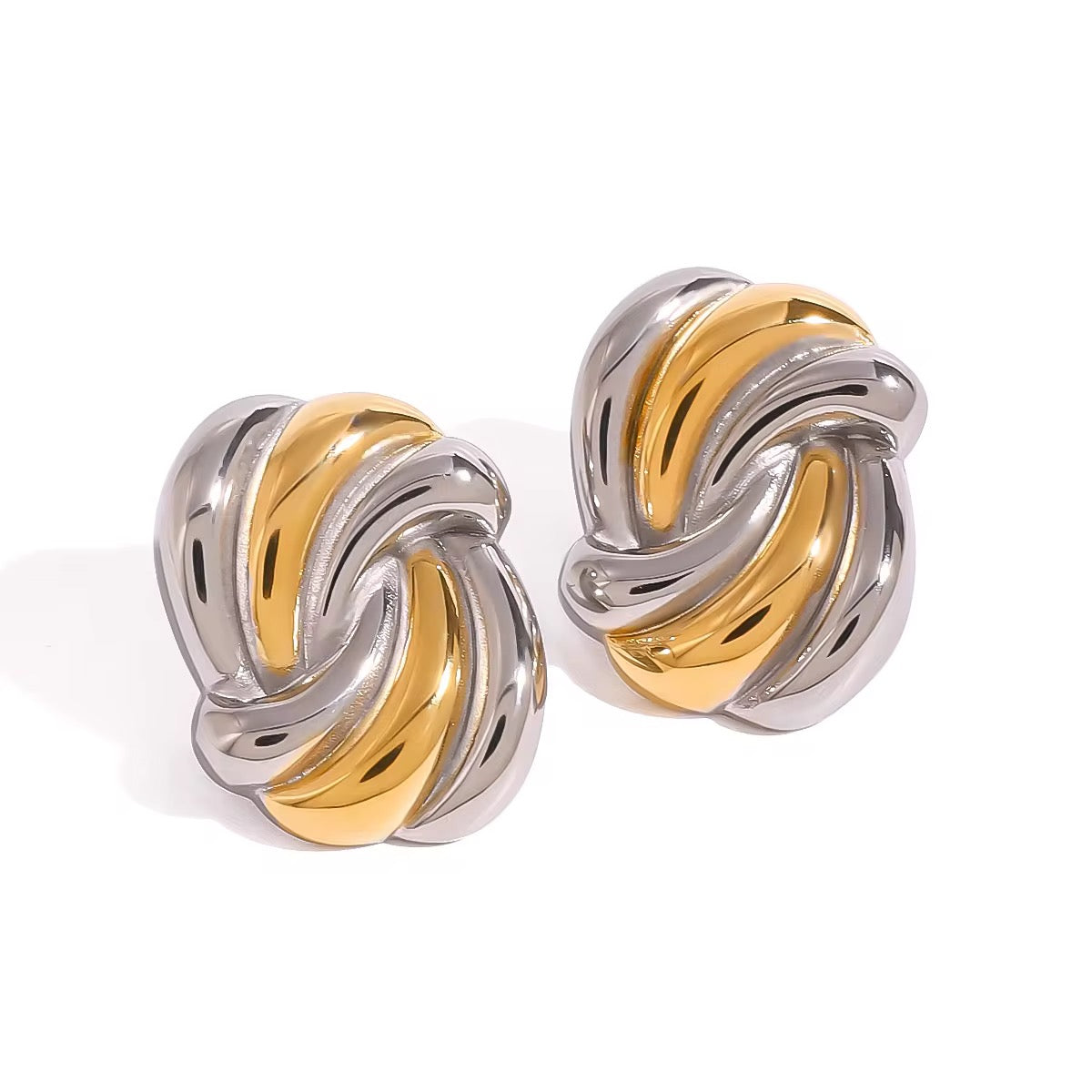 Two Tone Mega Sculptural Studs