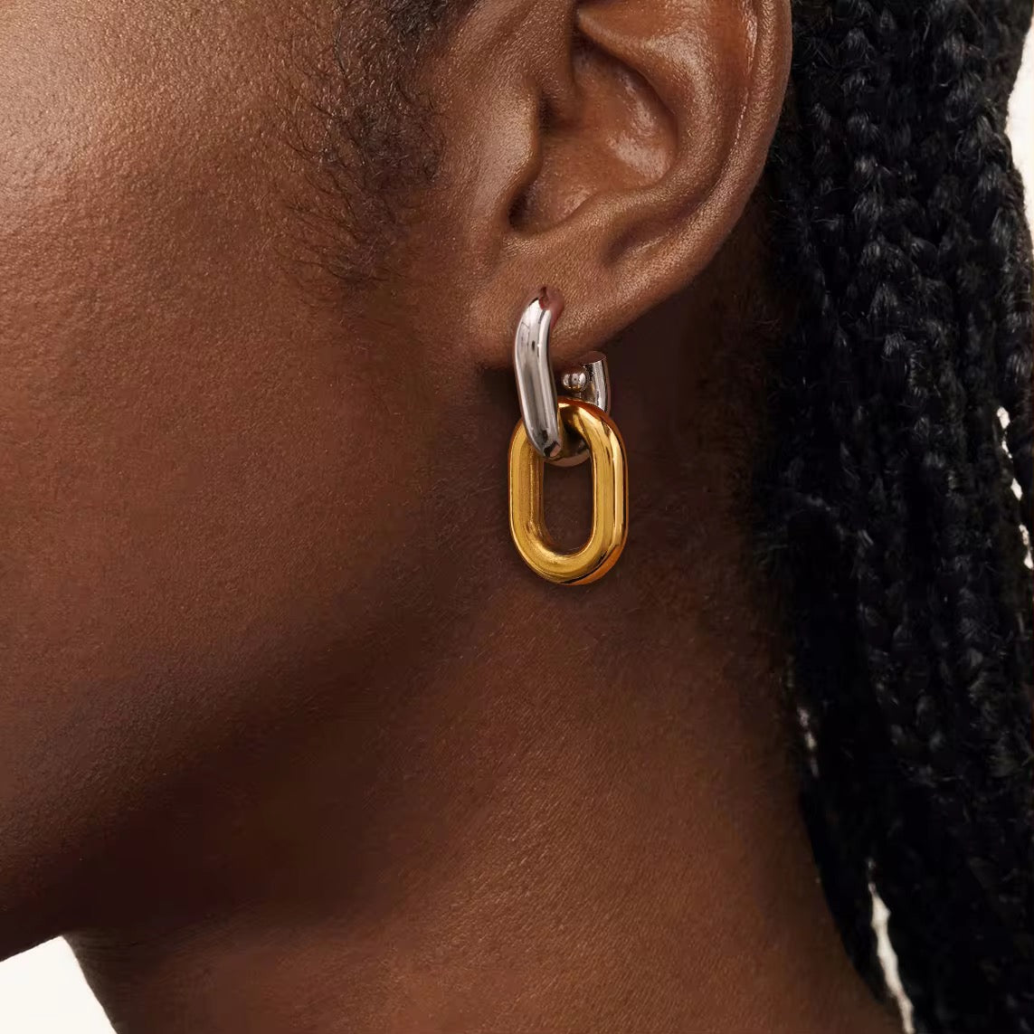Mixed Link Earrings