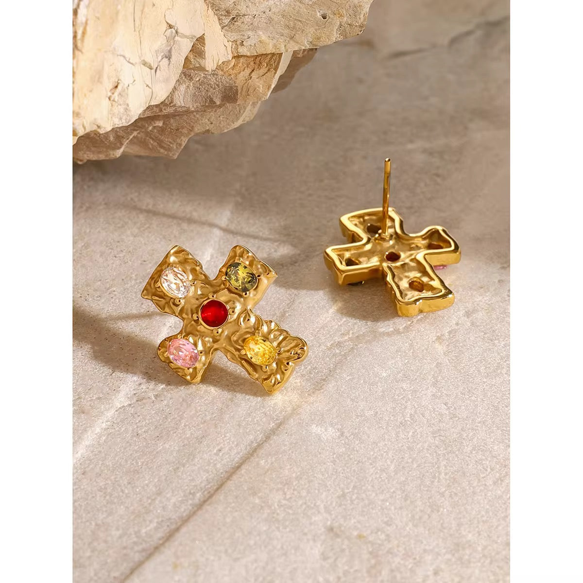 Vintage Cross Earrings