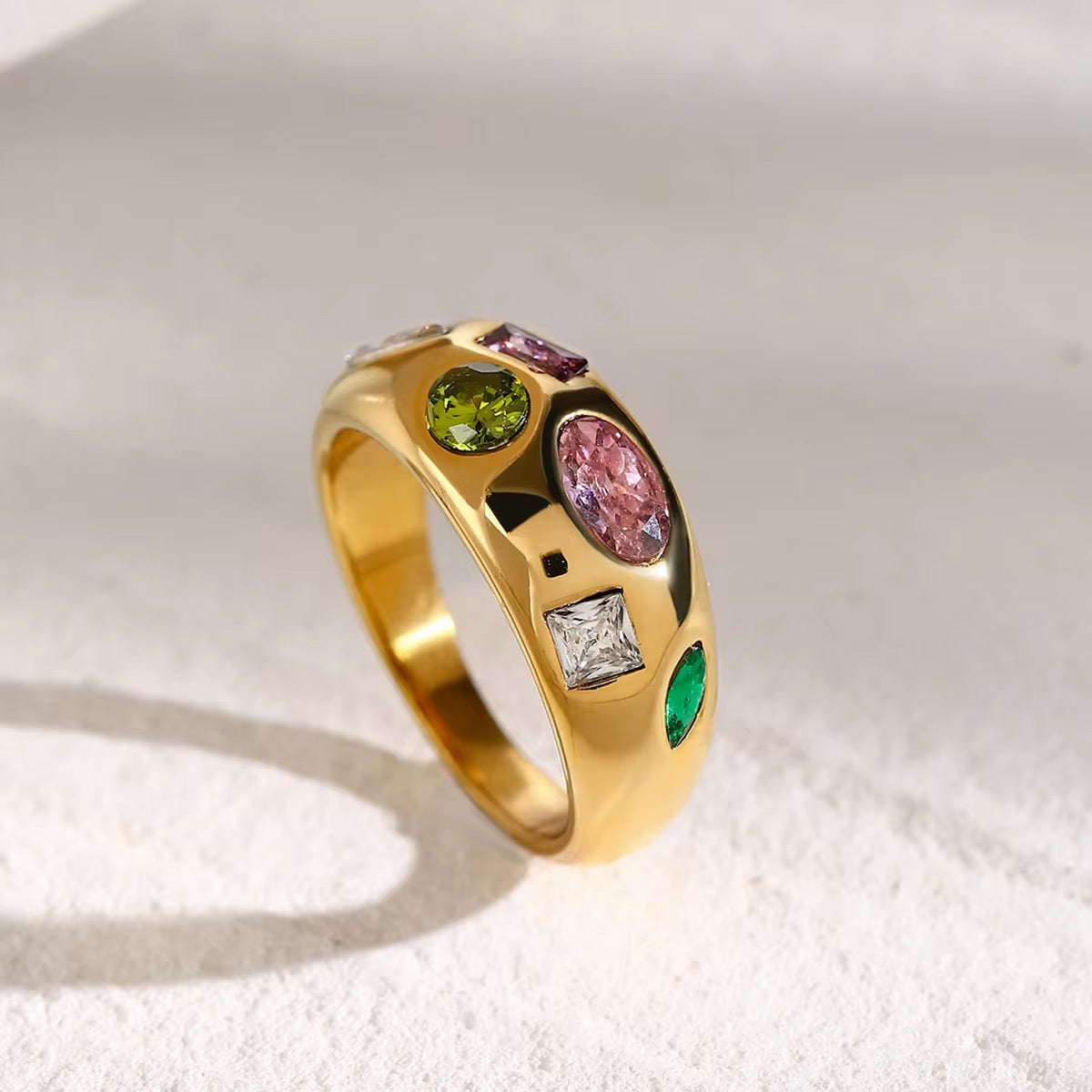 Gemstone Cluster Ring