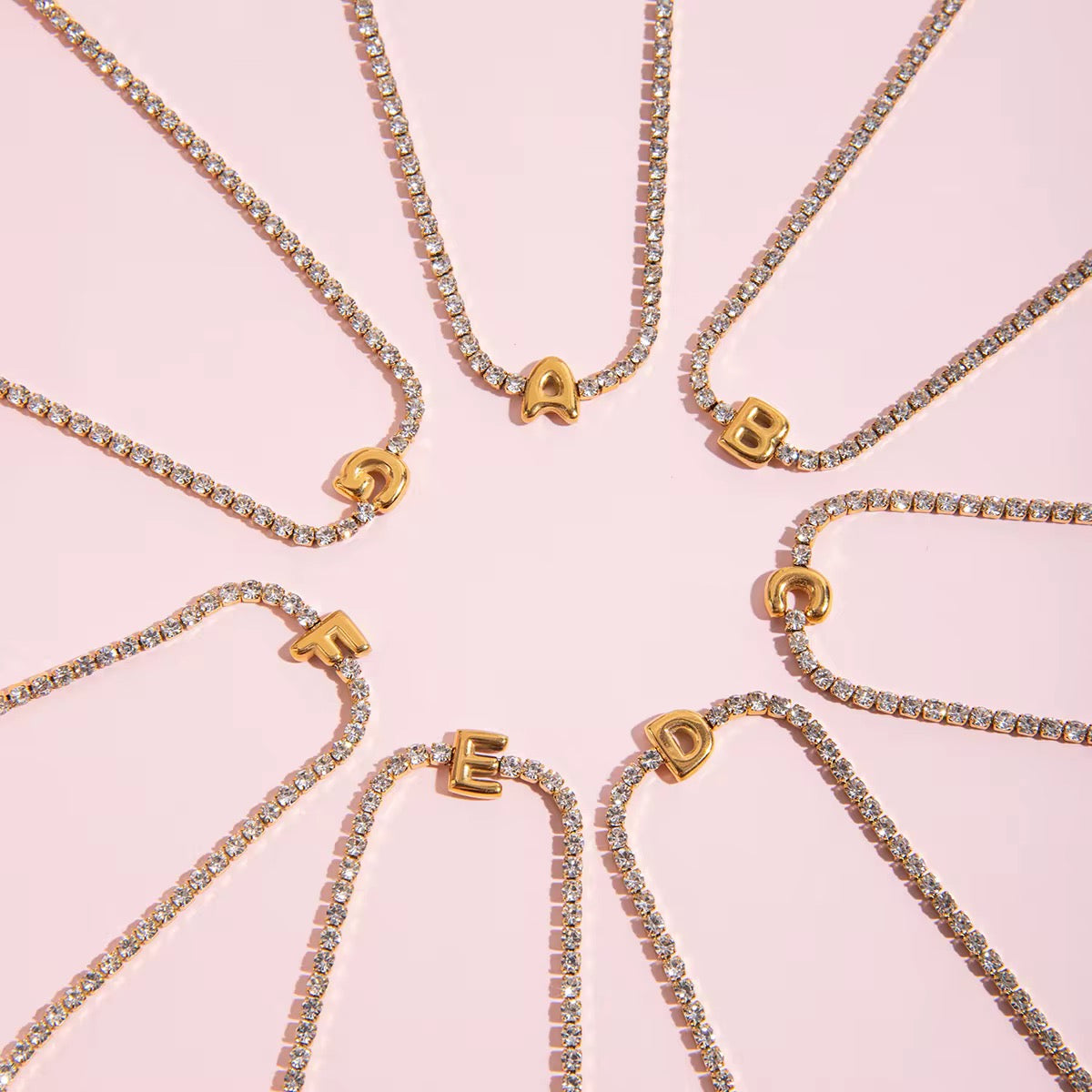 Initial Tennis Bracelet