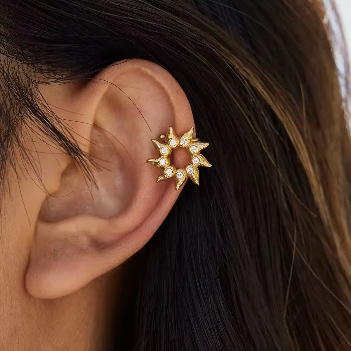 Sunflower Ear Cuffs