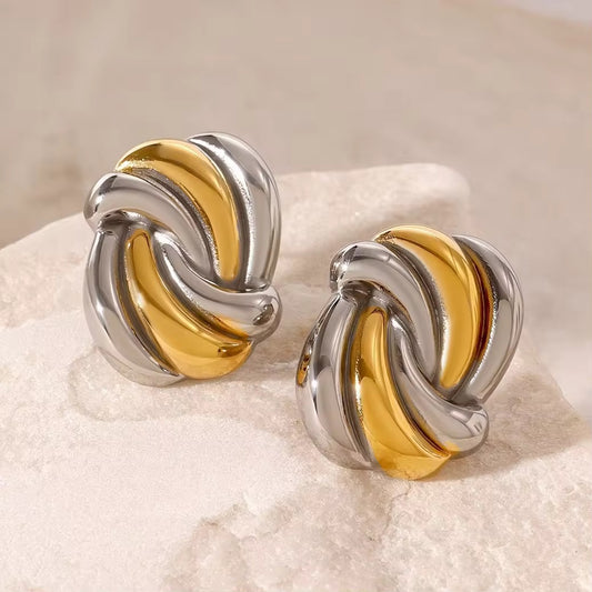 Two Tone Mega Sculptural Studs