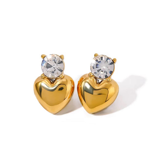 Diamond Heart studs