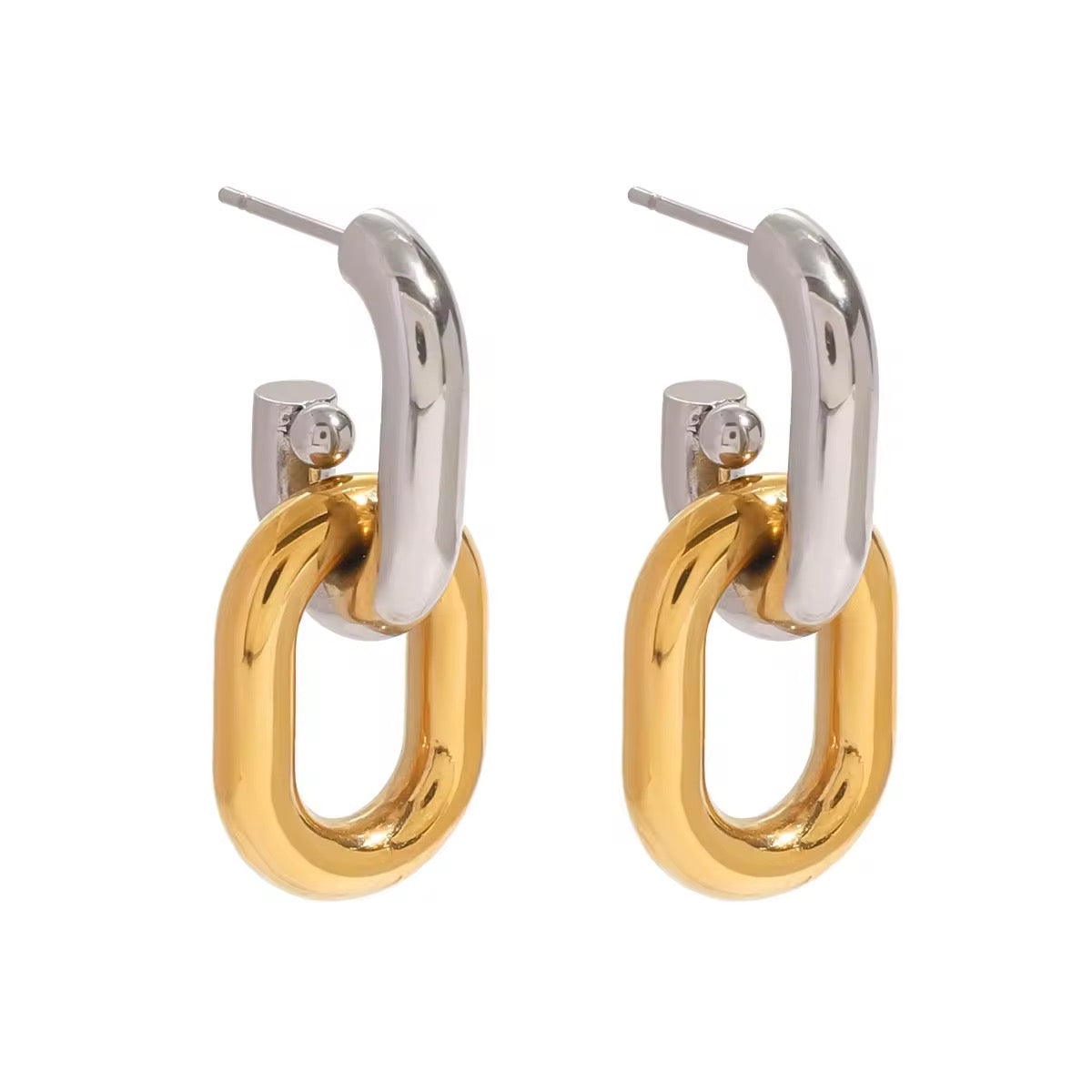 Mixed Link Earrings