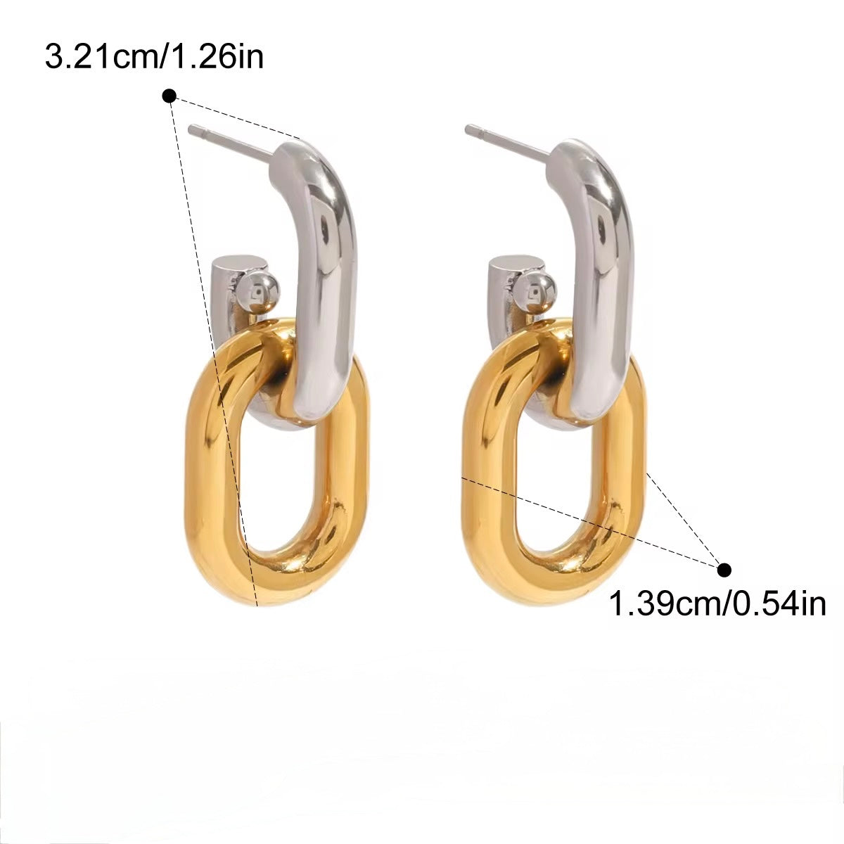 Mixed Link Earrings